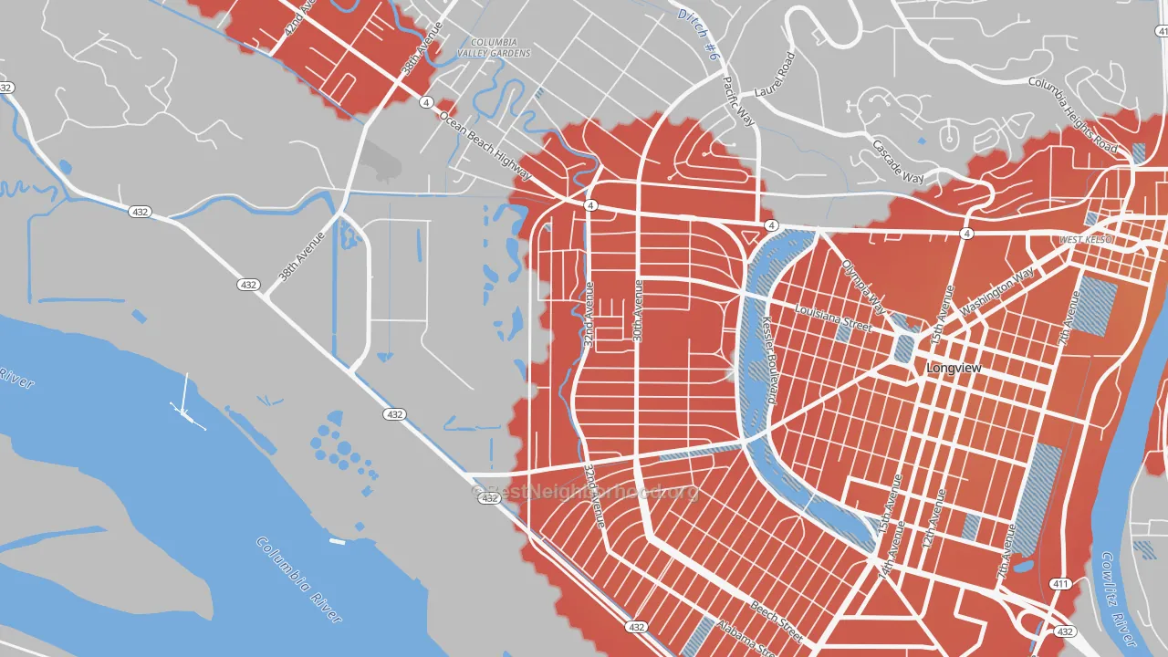 Transit Grade map of Olympic West, Longview, WA