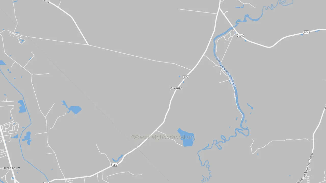 Transit Grade map of Olyphic, NC