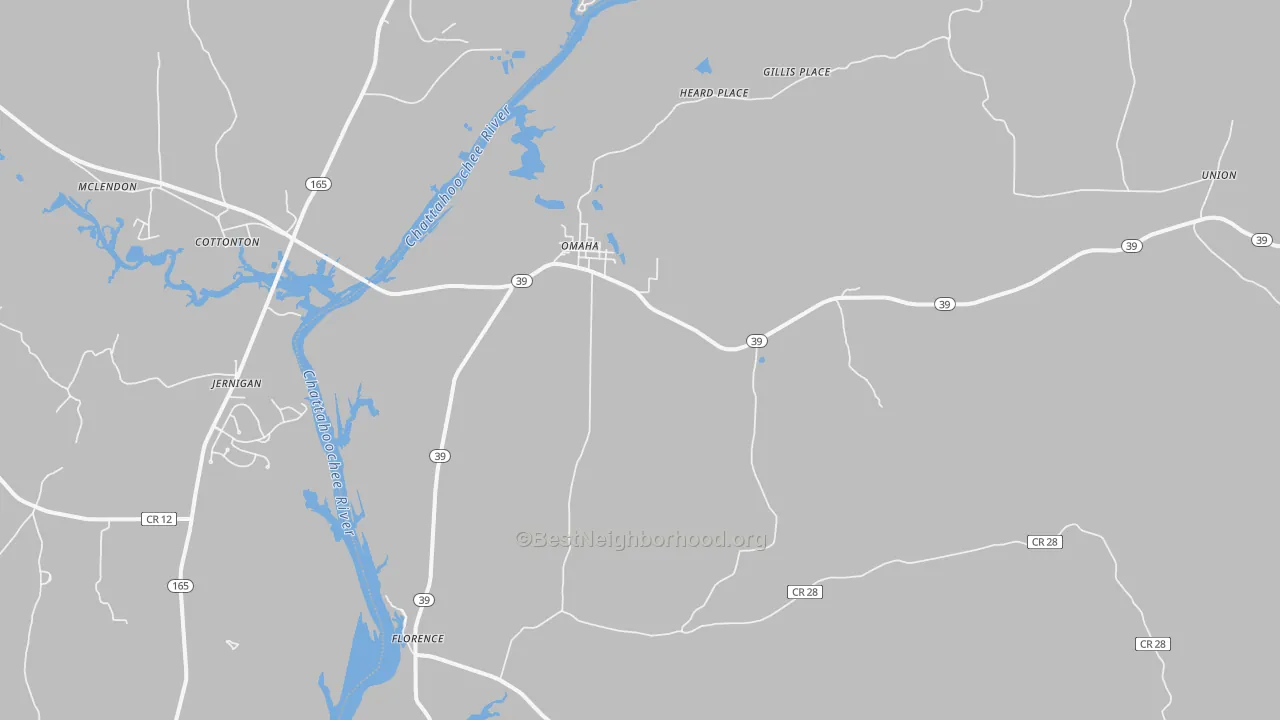 Transit Grade map of Omaha, GA