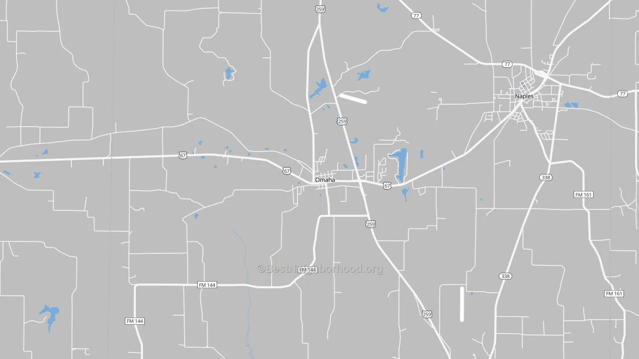 Transit Grade map of Omaha, TX