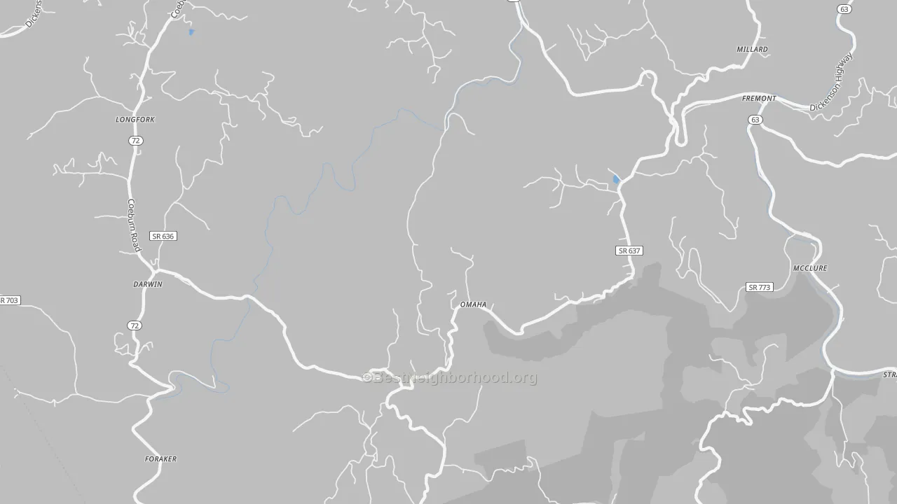 Transit Grade map of Omaha, VA