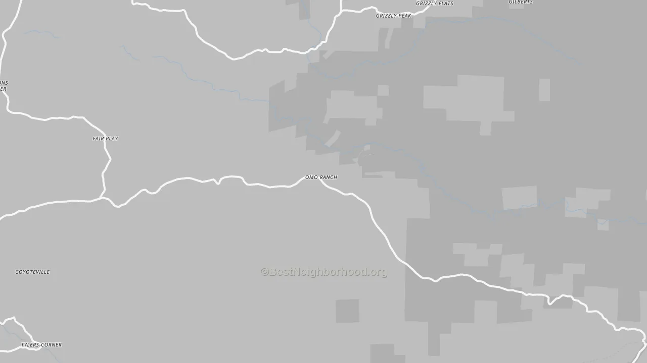 Transit Grade map of Omo Ranch, CA
