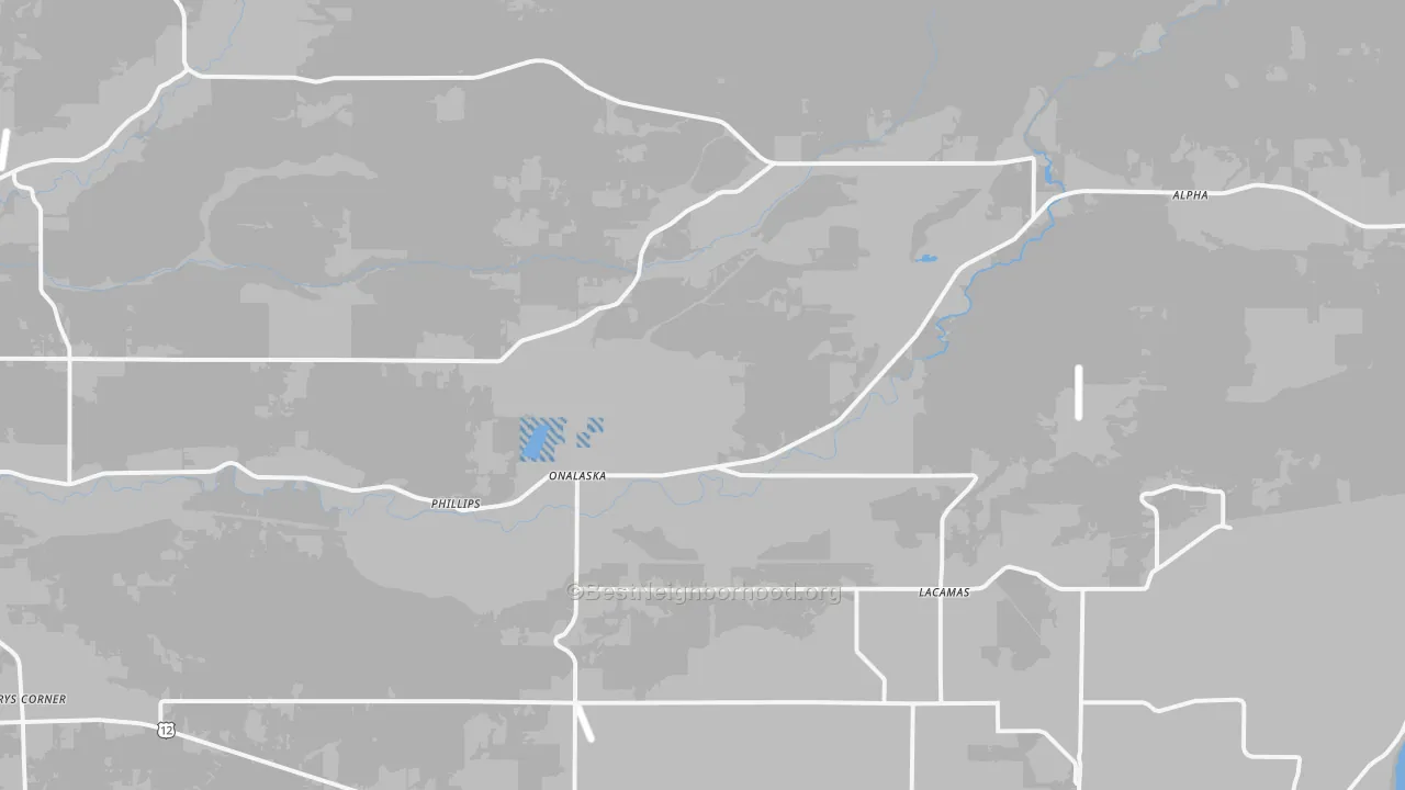 Transit Grade map of Onalaska, WA