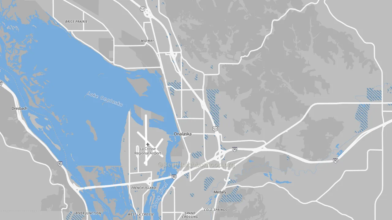 Transit Grade map of Onalaska, WI
