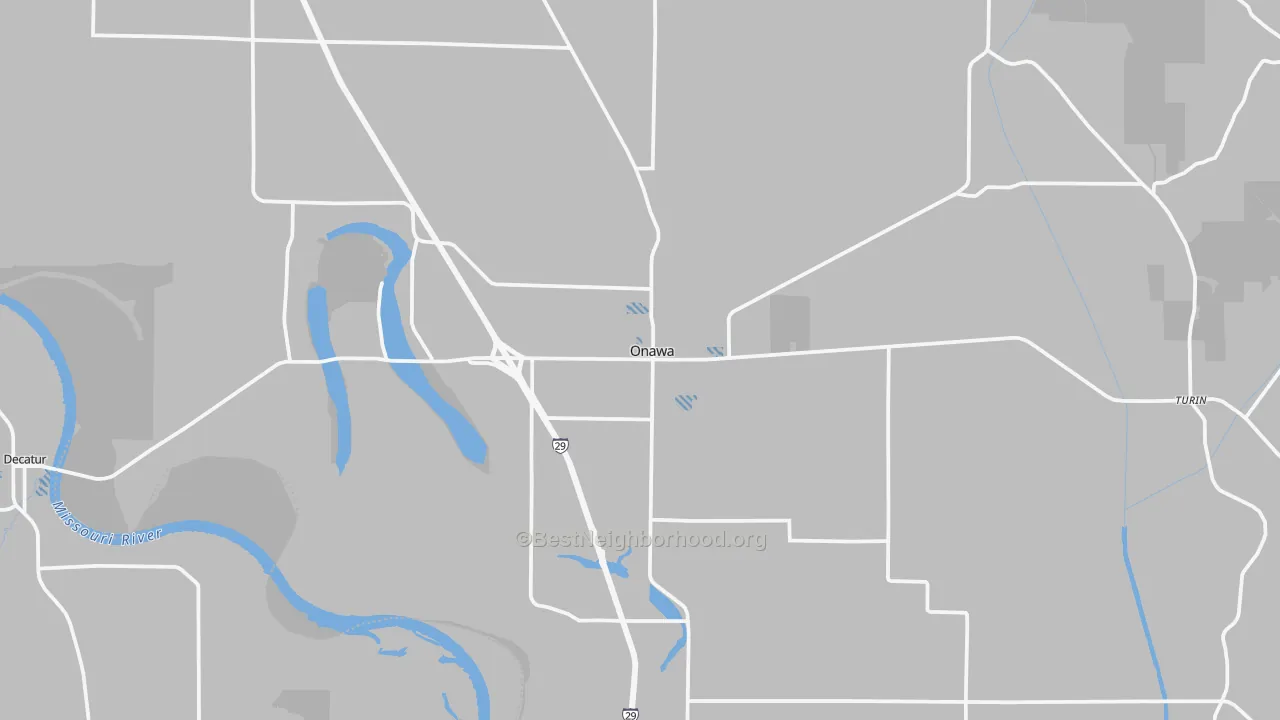 Transit Grade map of Onawa, IA