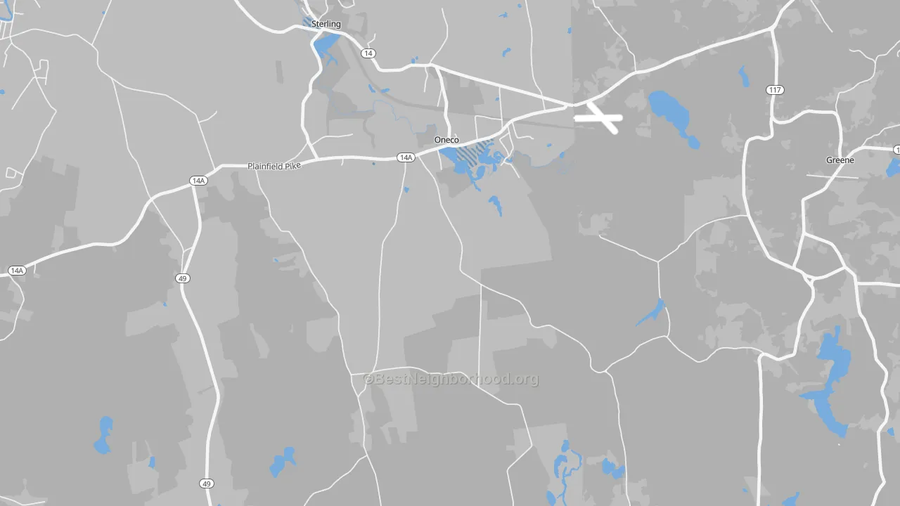 Transit Grade map of Oneco, CT