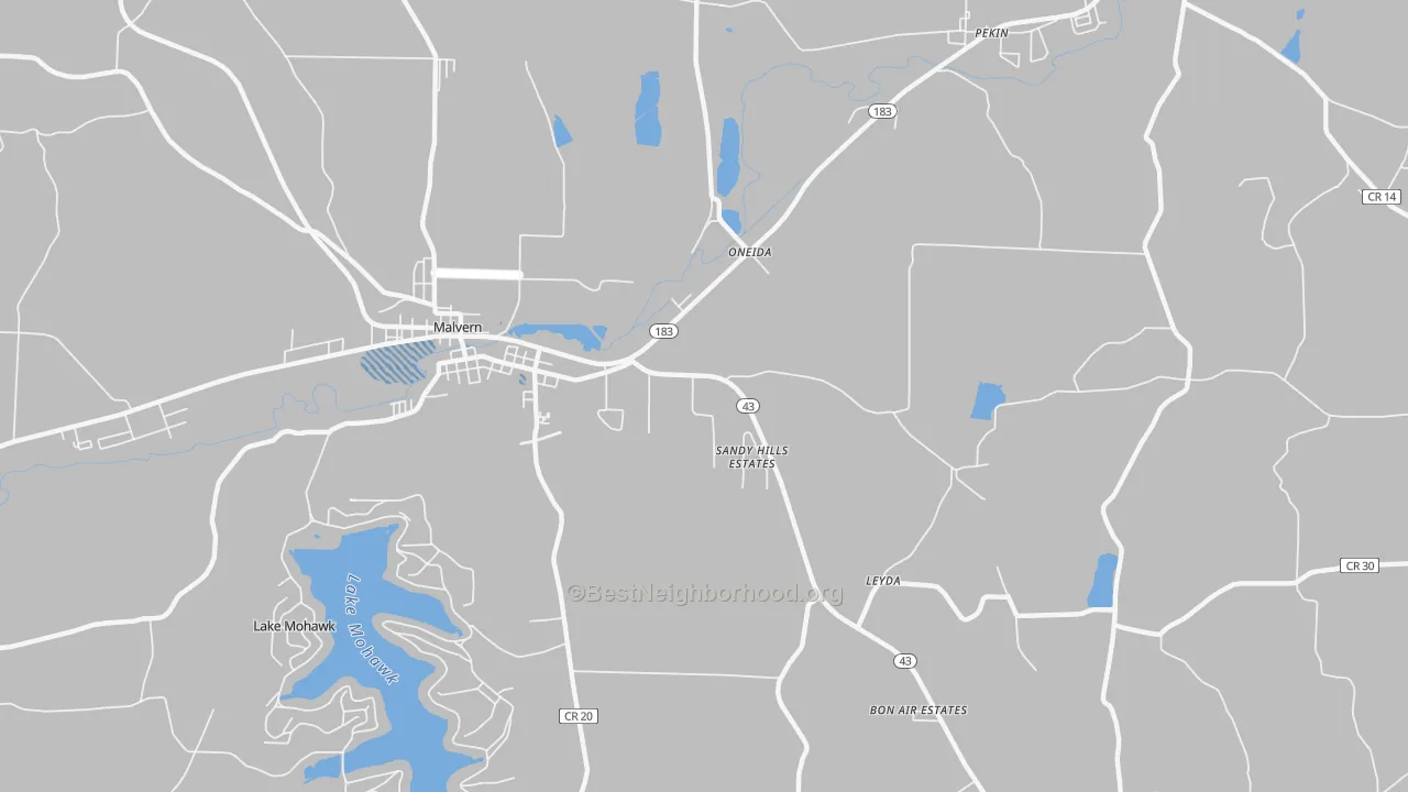 Transit Grade map of Oneida, OH