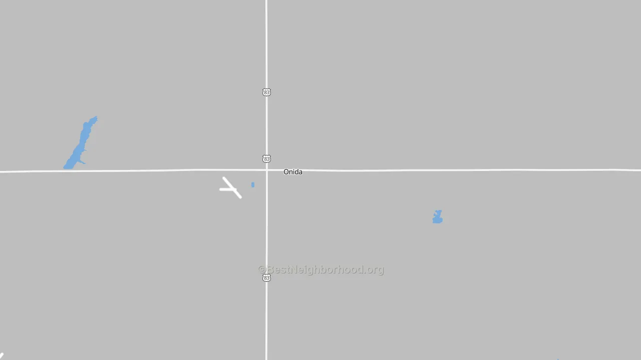 Transit Grade map of Onida, SD