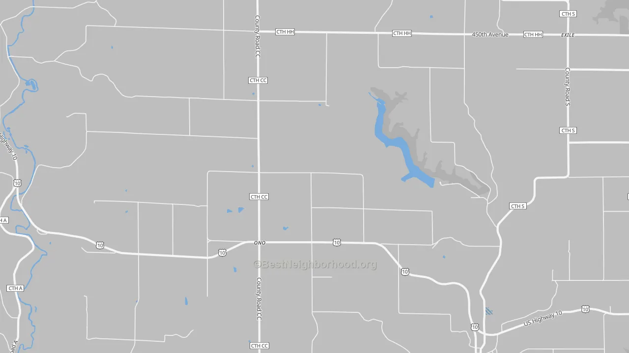 Transit Grade map of Ono, WI