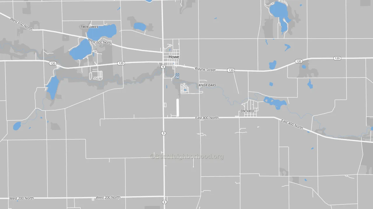 Transit Grade map of Ontario, IN