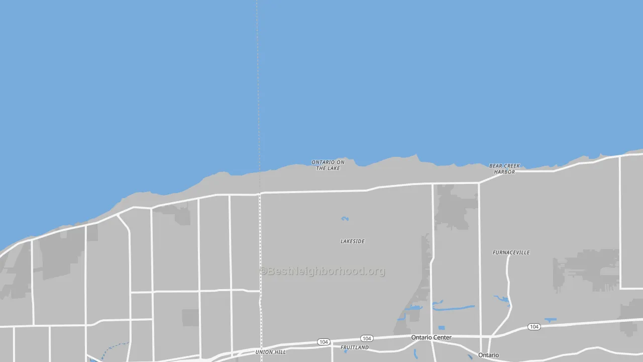 Transit Grade map of Ontario on the Lake, NY