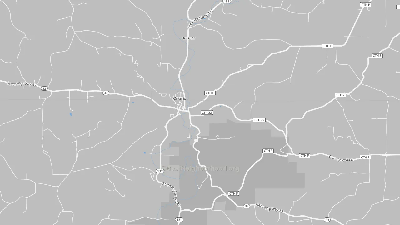 Transit Grade map of Ontario, WI