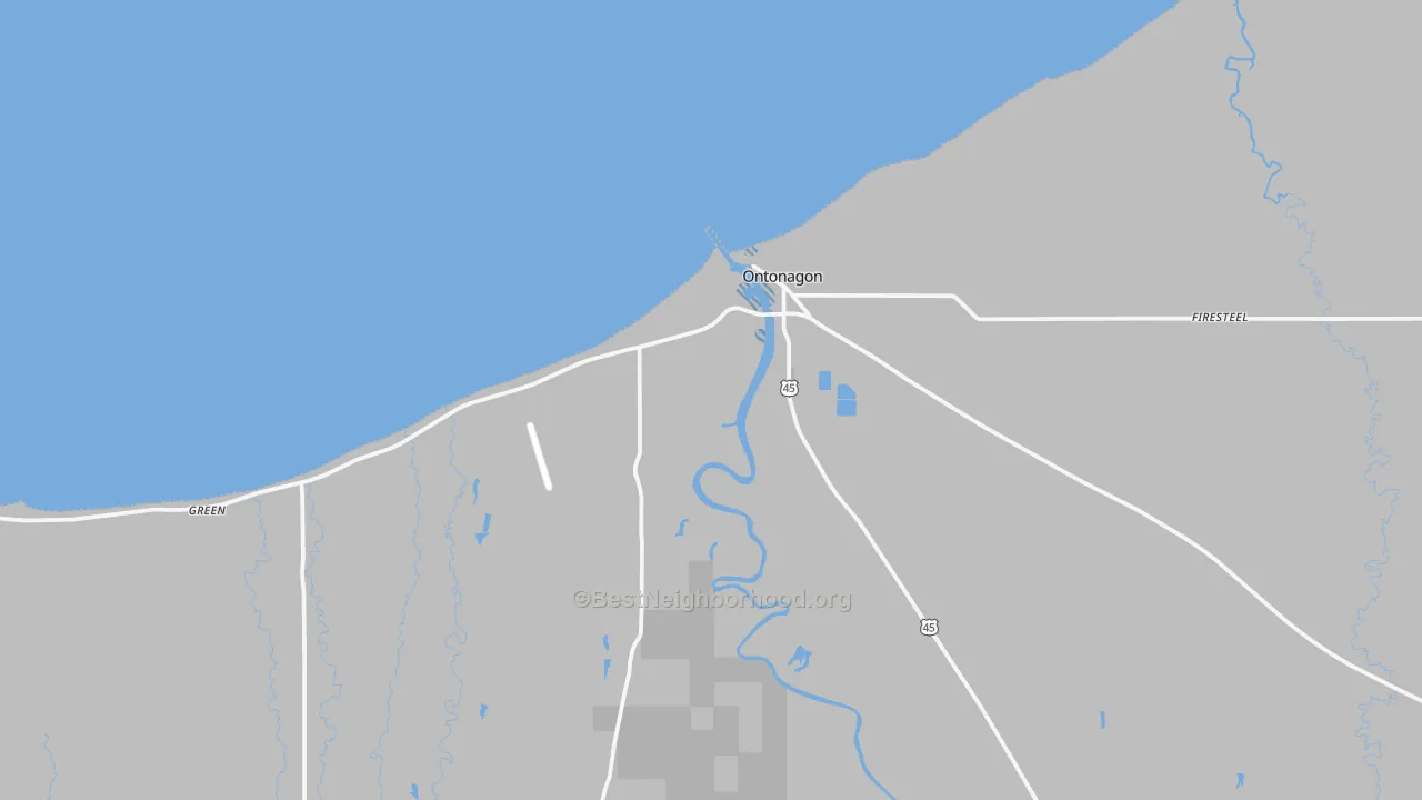 Transit Grade map of Ontonagon, MI