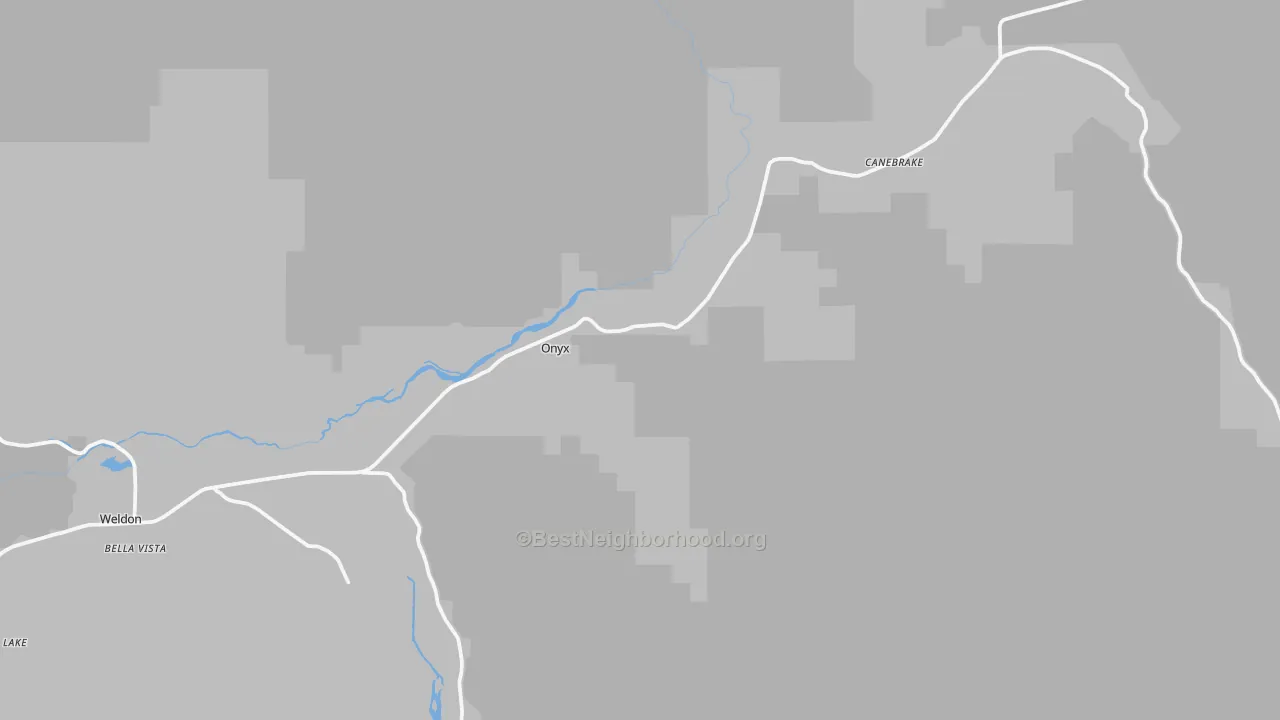 Transit Grade map of Onyx, CA
