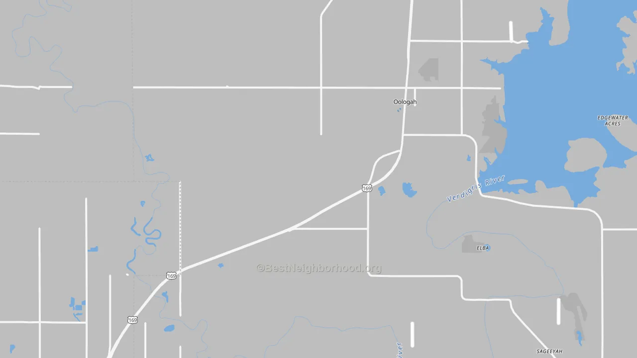 Transit Grade map of Oologah, OK