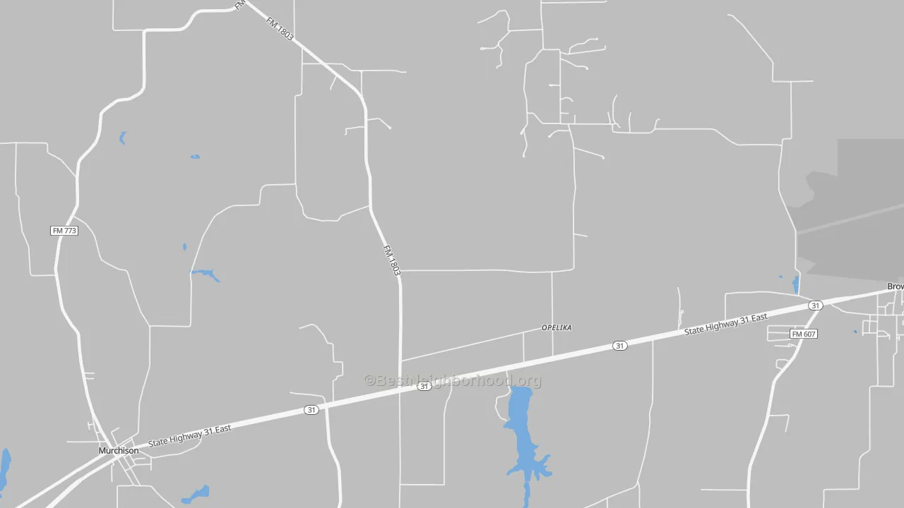 Transit Grade map of Opelika, TX