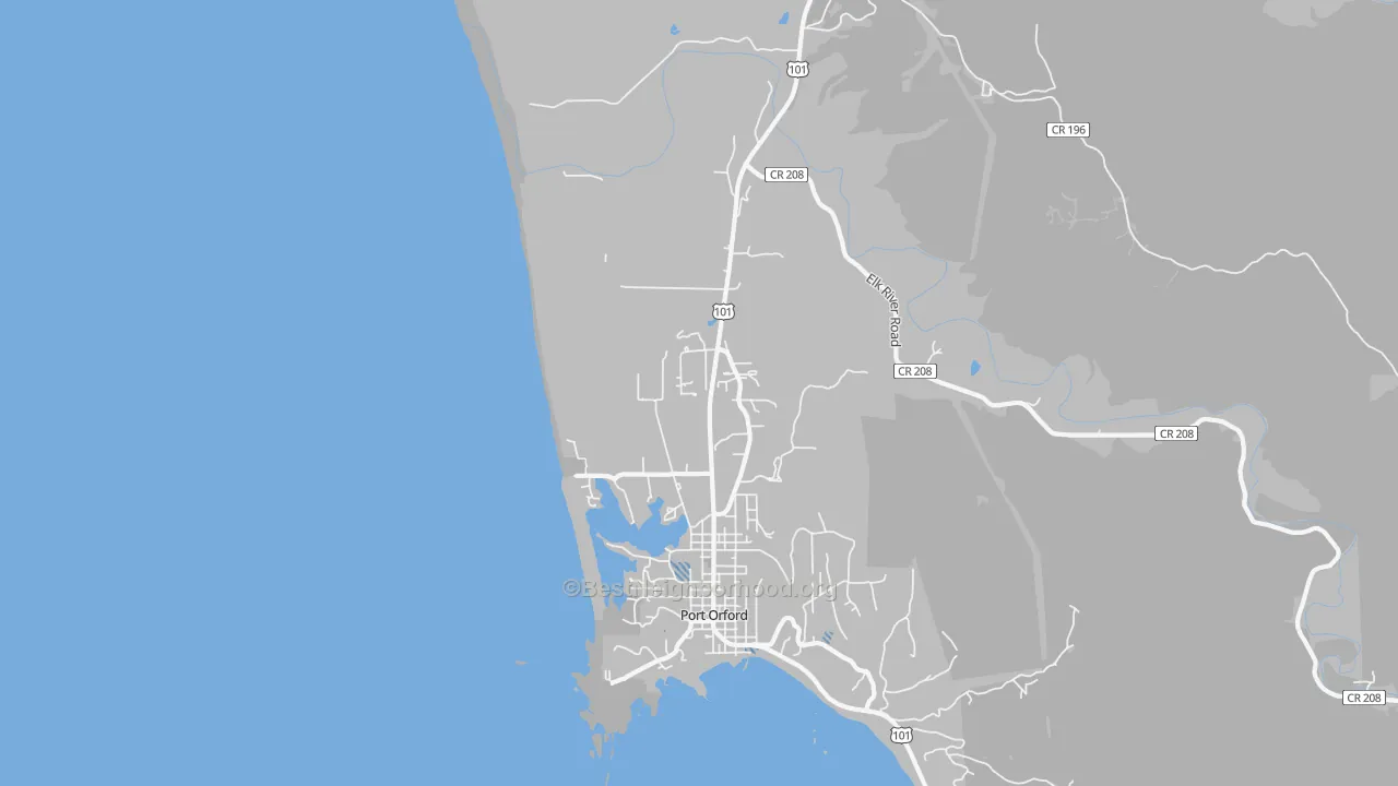 Transit Grade map of Ophir, OR