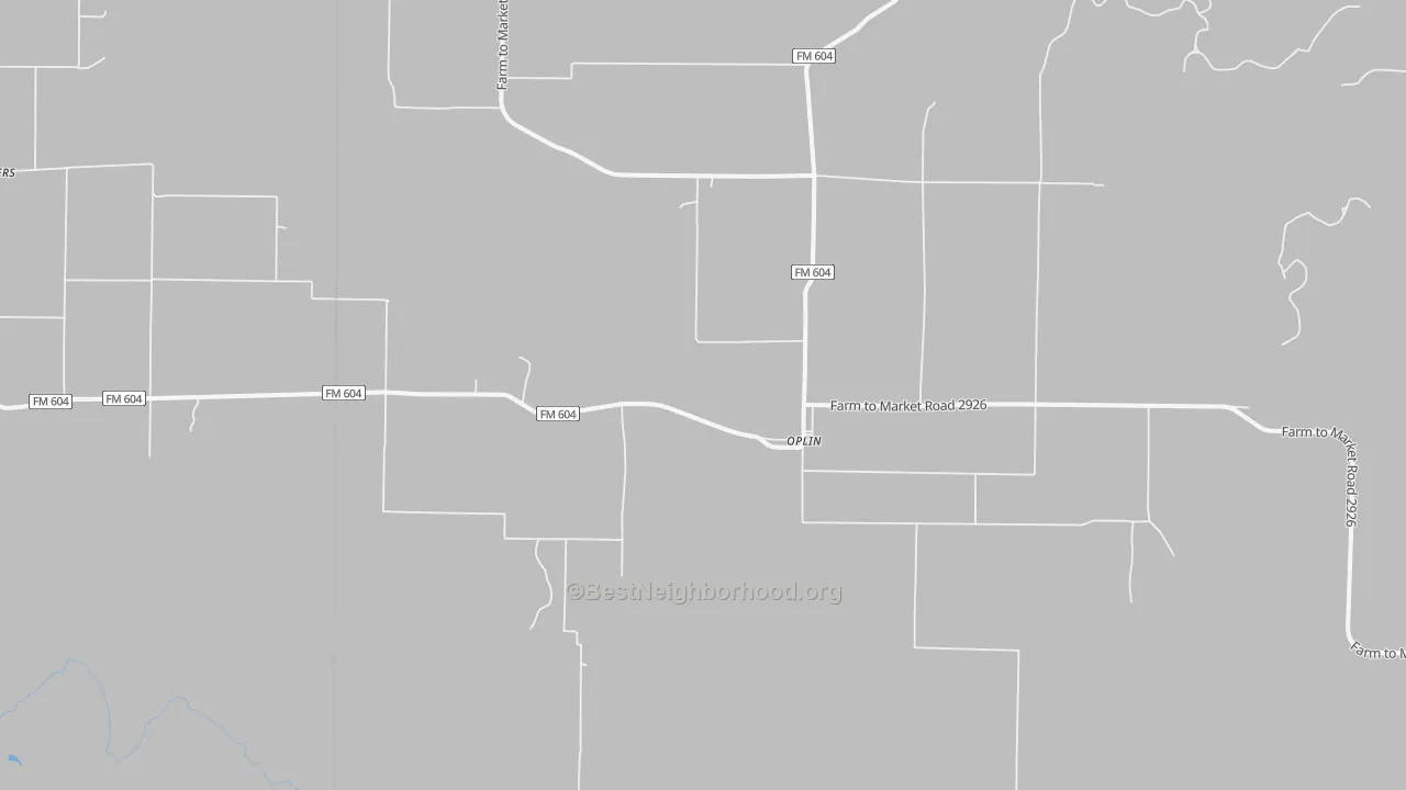 Transit Grade map of Oplin, TX