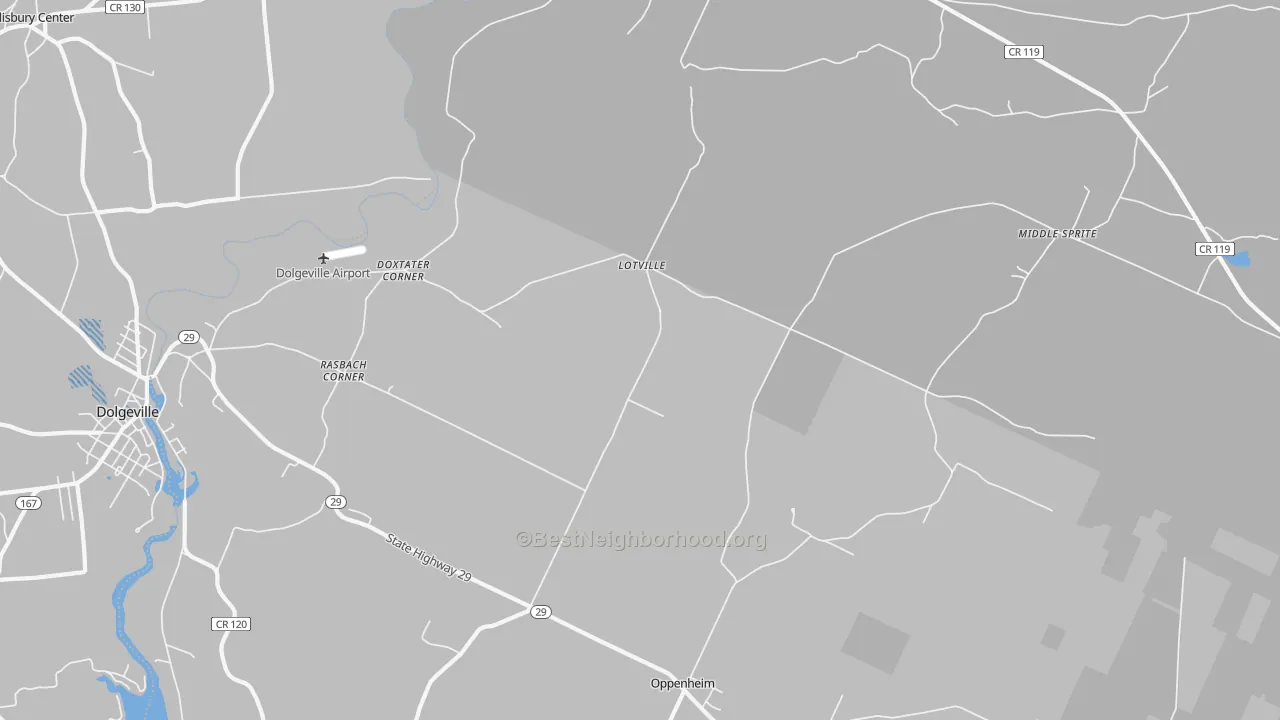 Transit Grade map of Oppenheim, NY