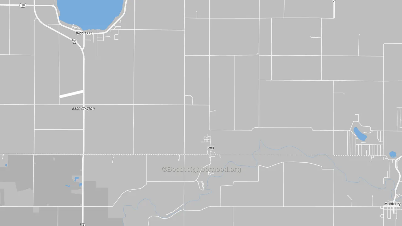 Transit Grade map of Ora, IN