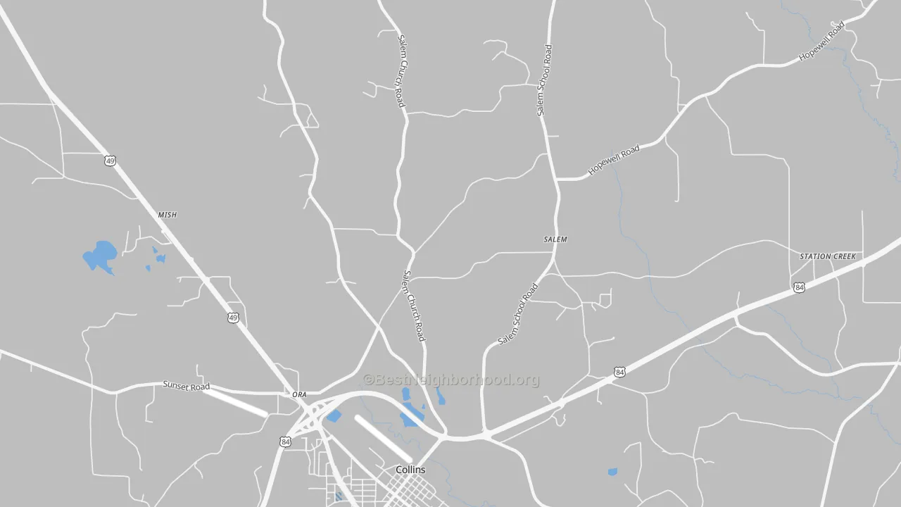 Transit Grade map of Ora, MS