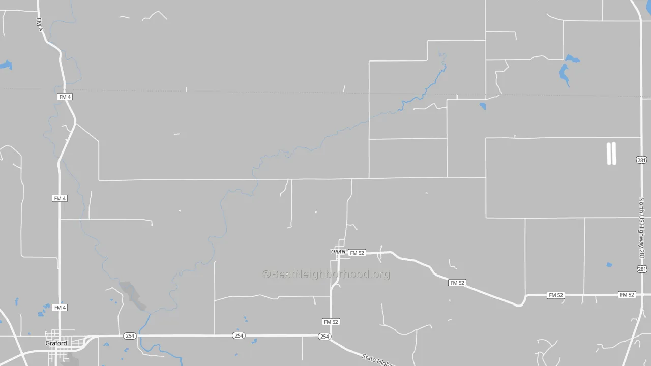 Transit Grade map of Oran, TX