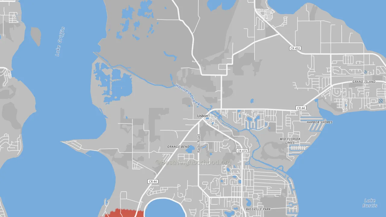 Transit Grade map of Orange Bend, FL