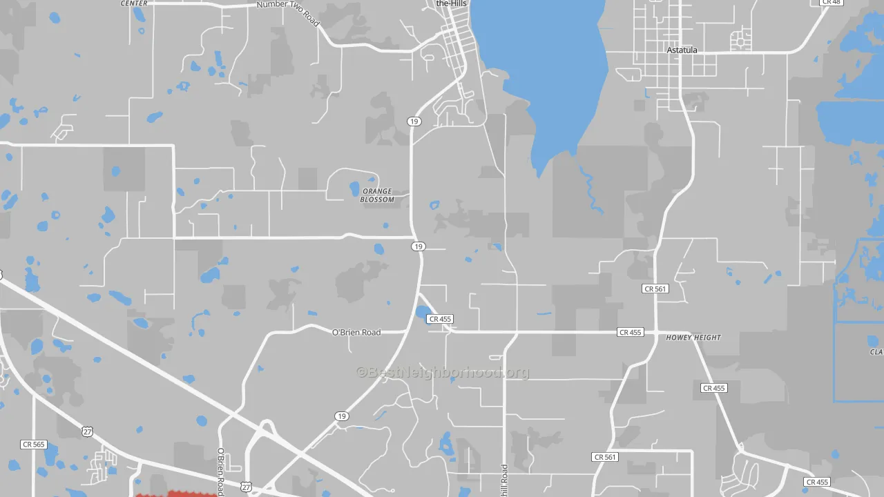 Transit Grade map of Orange Blossom, FL
