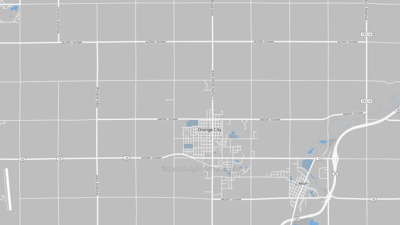 Transit Grade map of Orange City, IA
