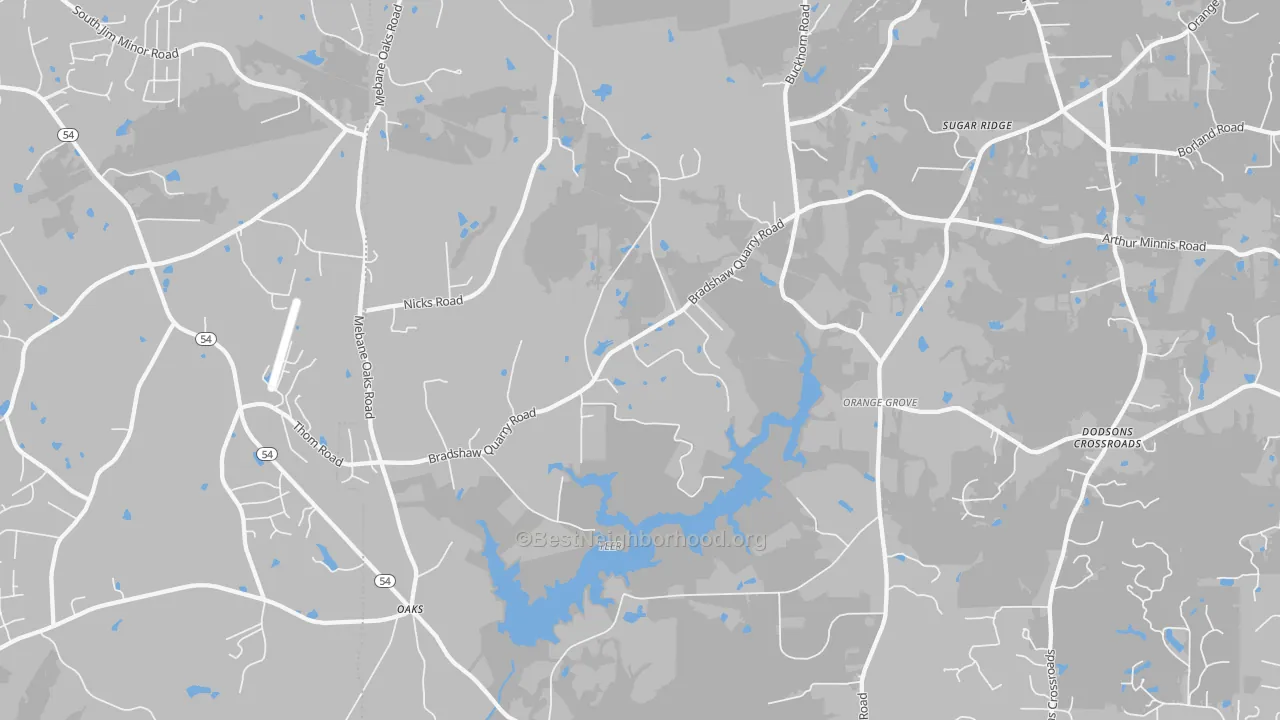 Transit Grade map of Orange Grove, NC
