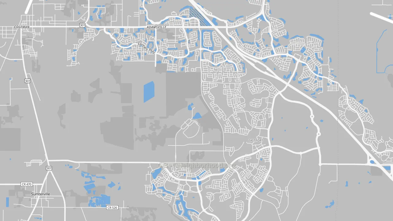 Transit Grade map of Orange Home, FL