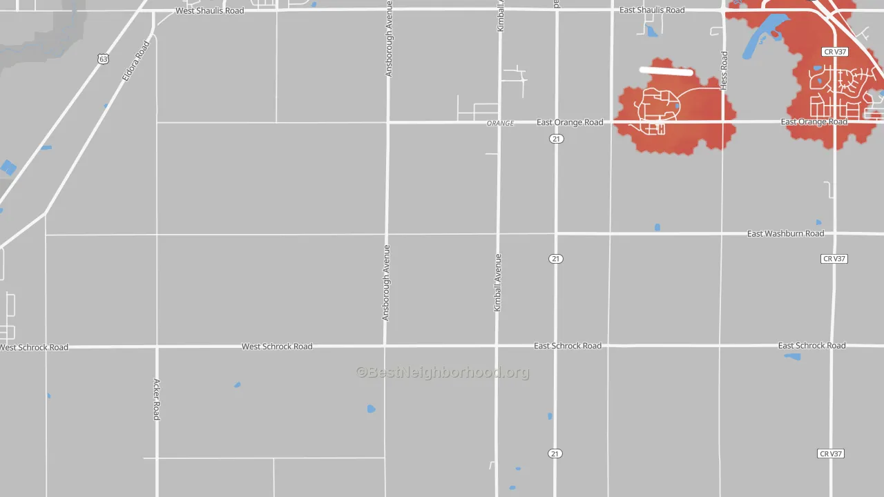 Transit Grade map of Orange, IA