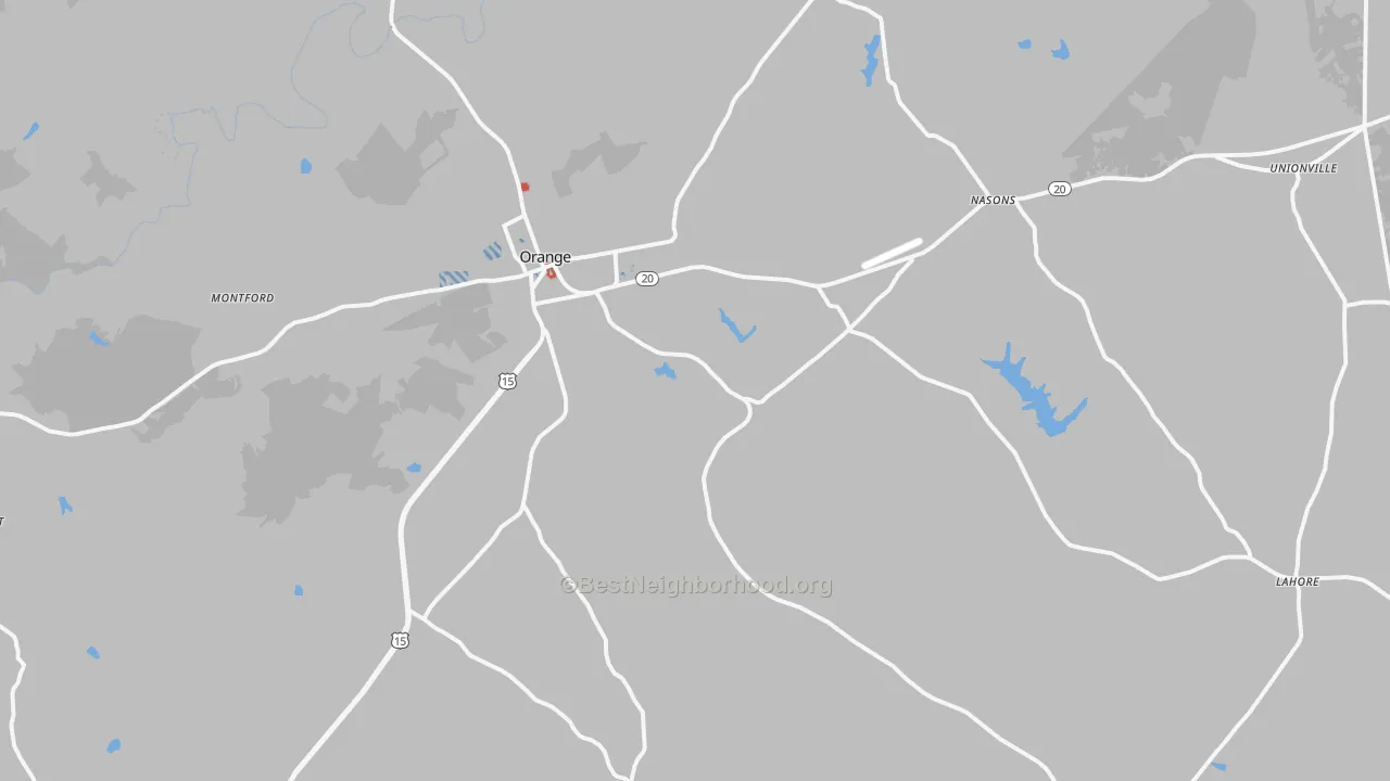 Transit Grade map of Orange, VA
