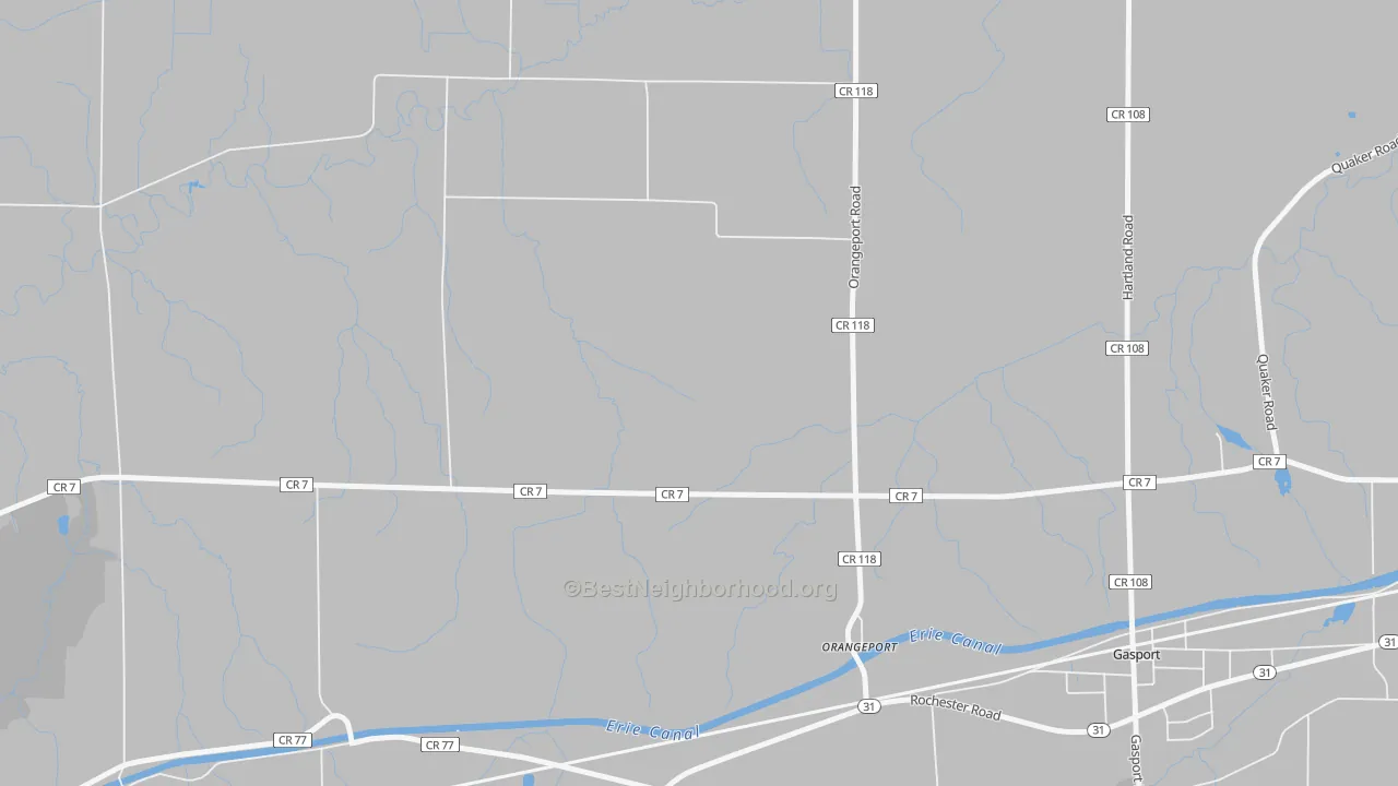 Transit Grade map of Orangeport, NY