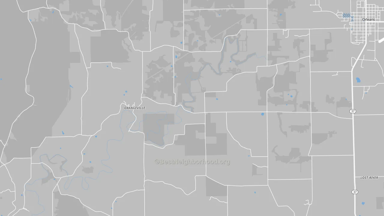Transit Grade map of Orangeville, IN