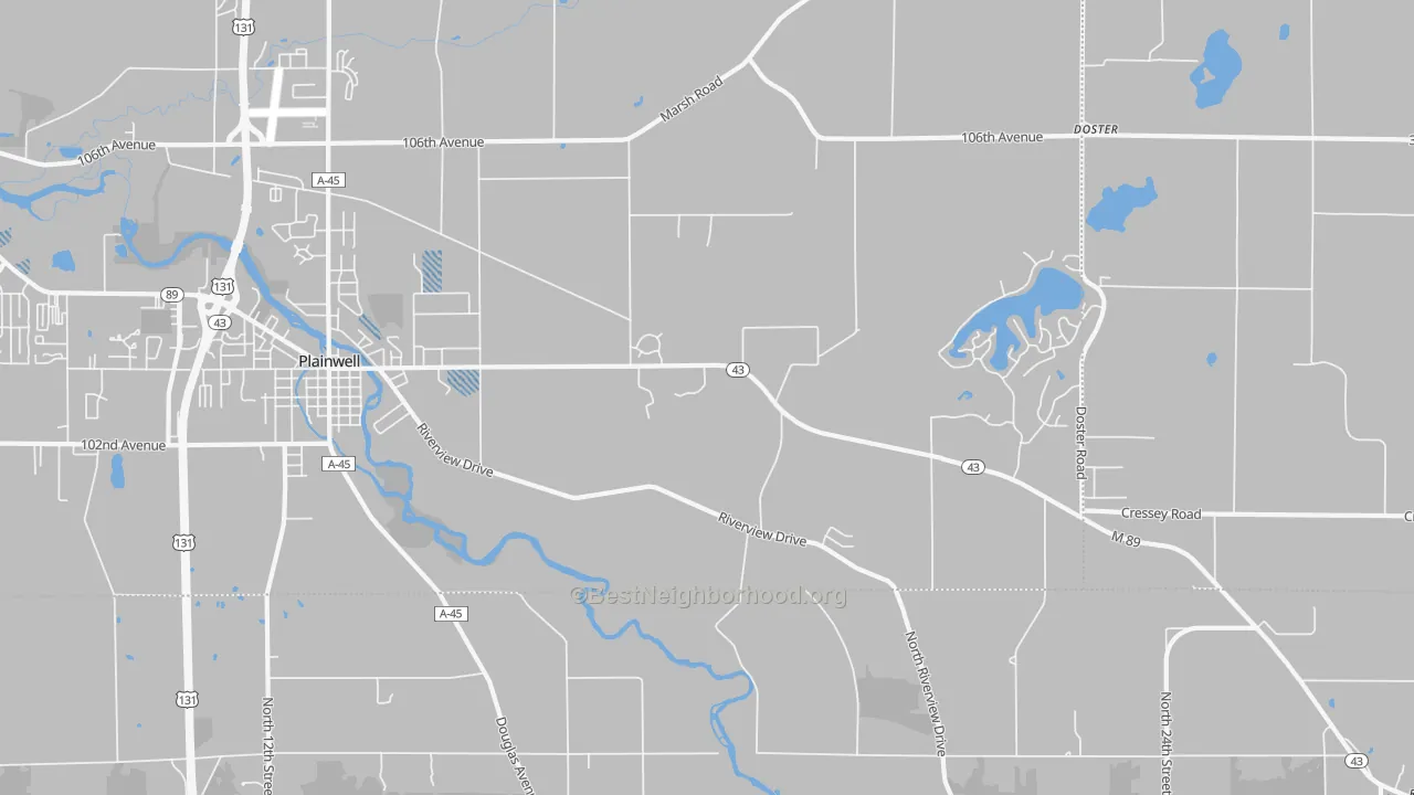 Transit Grade map of Orangeville, MI