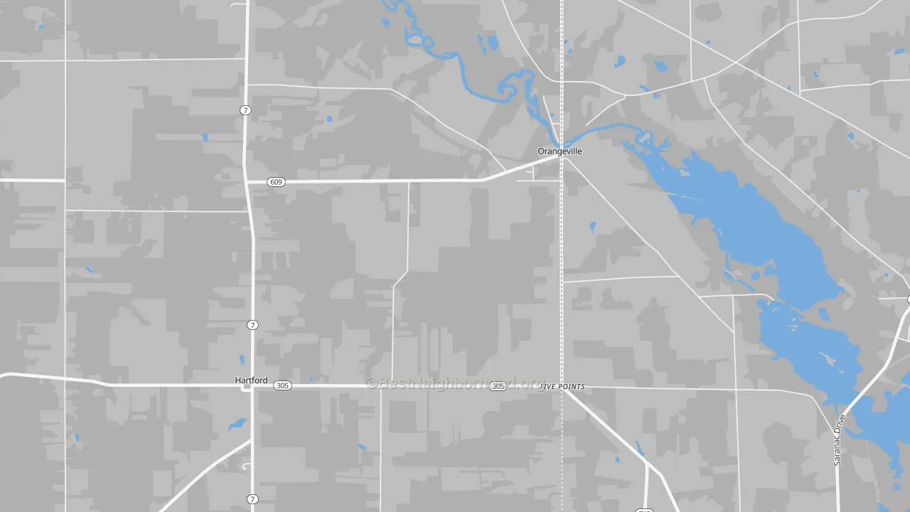 Transit Grade map of Orangeville, OH
