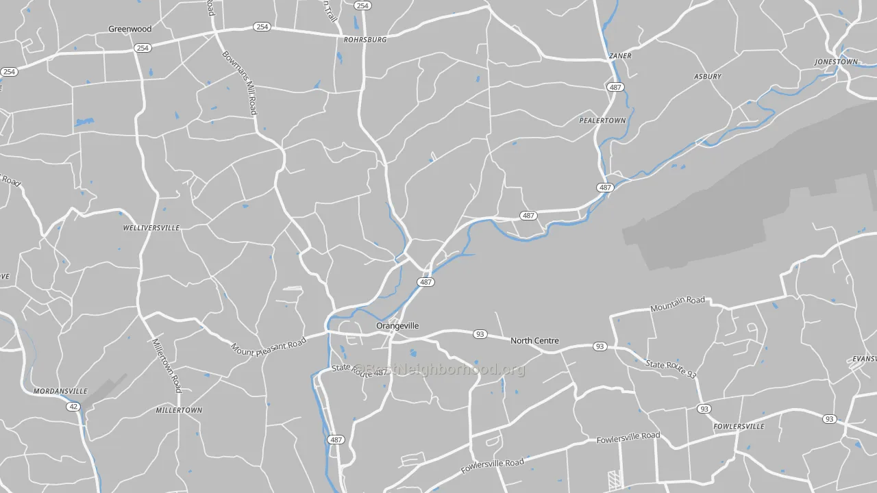 Transit Grade map of Orangeville, PA