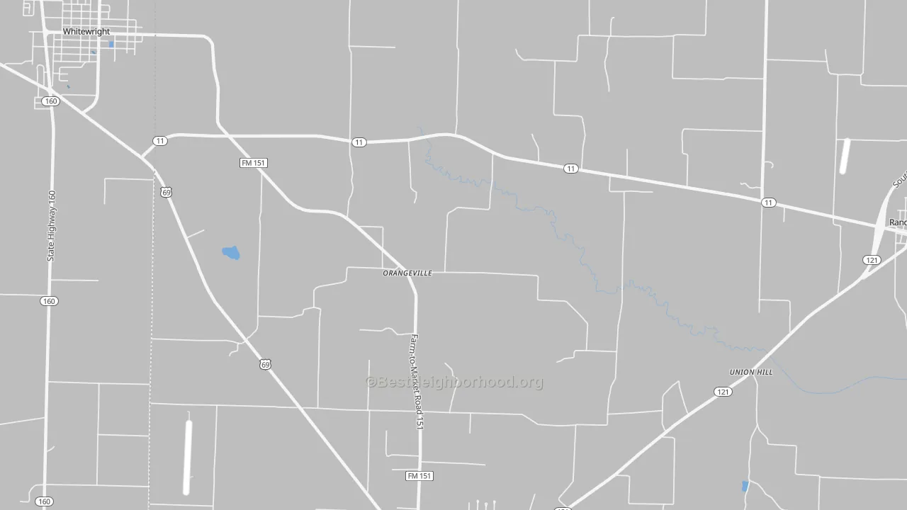 Transit Grade map of Orangeville, TX