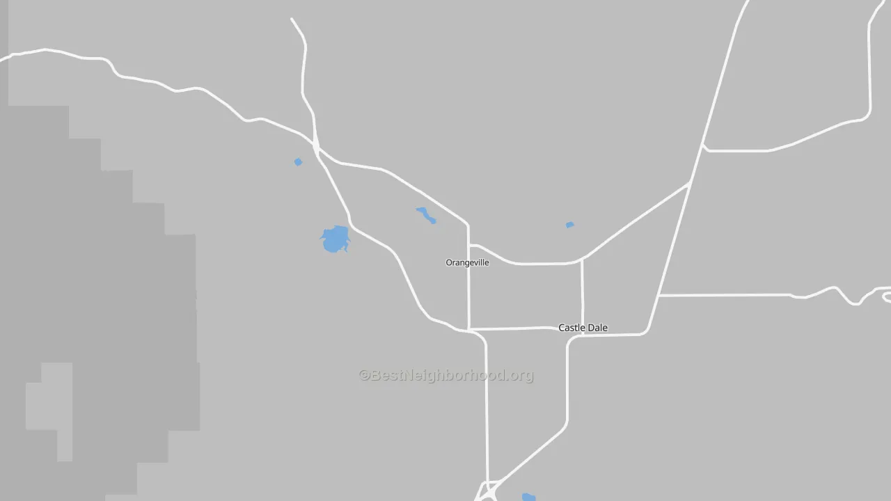 Transit Grade map of Orangeville, UT