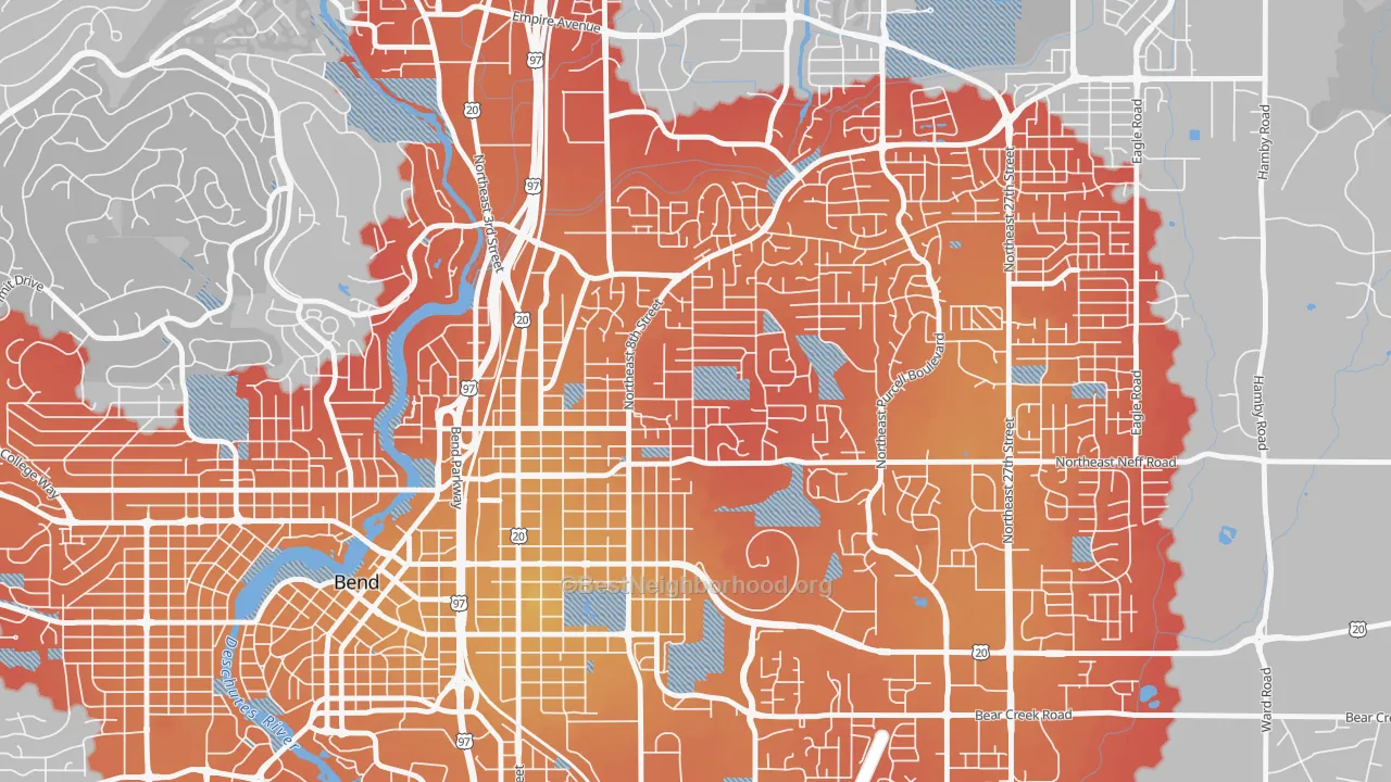 Transit Grade map of Orchard District, Bend, OR
