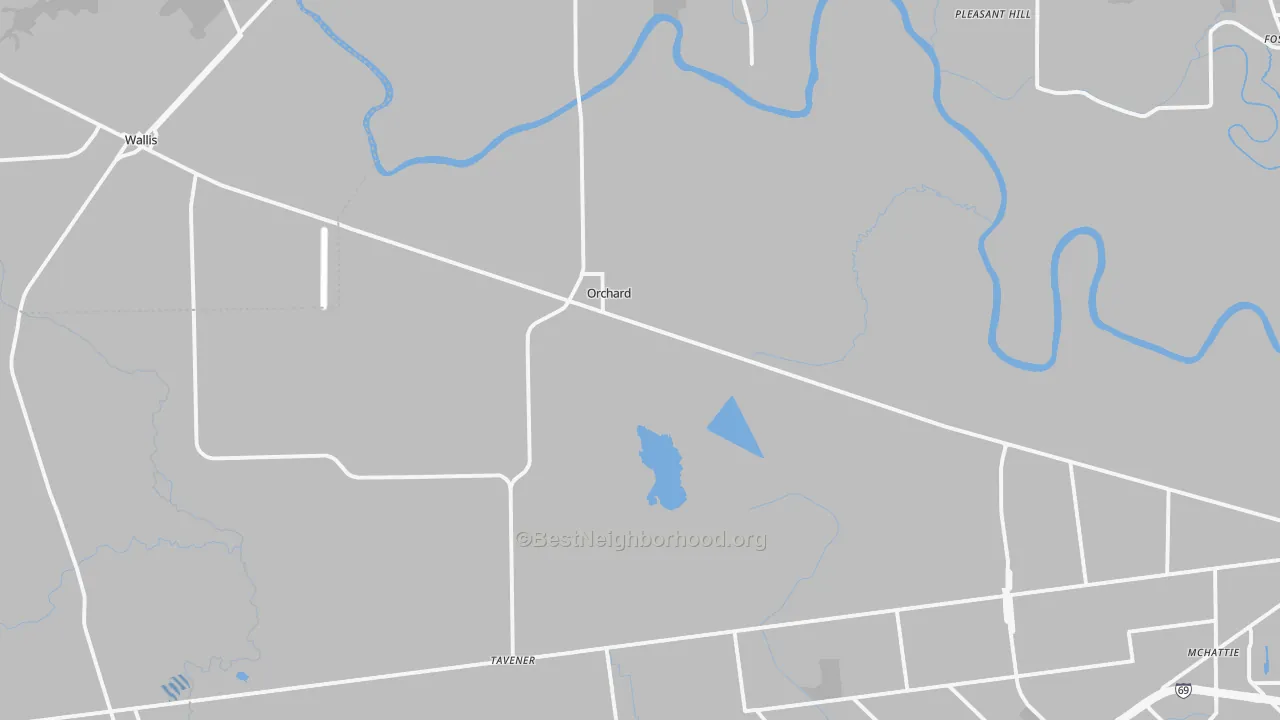 Transit Grade map of Orchard, TX