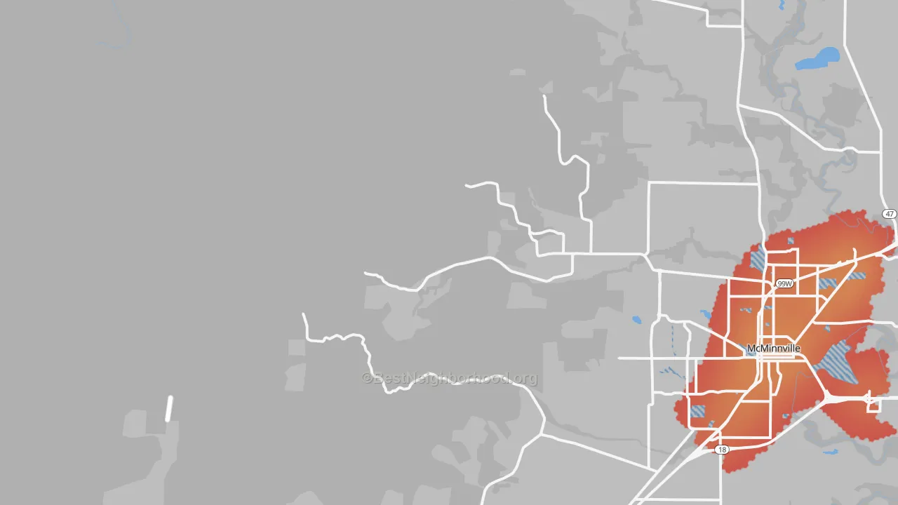 Transit Grade map of Orchard View, OR
