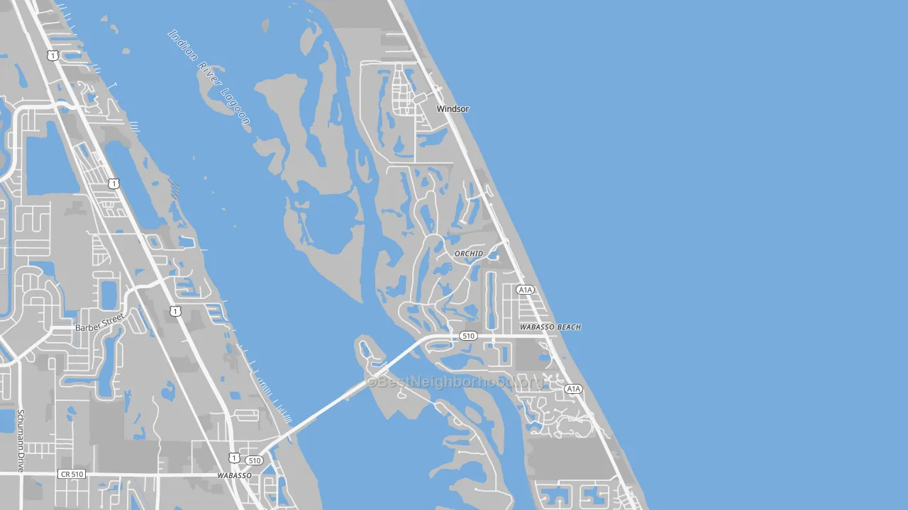 Transit Grade map of Orchid, FL