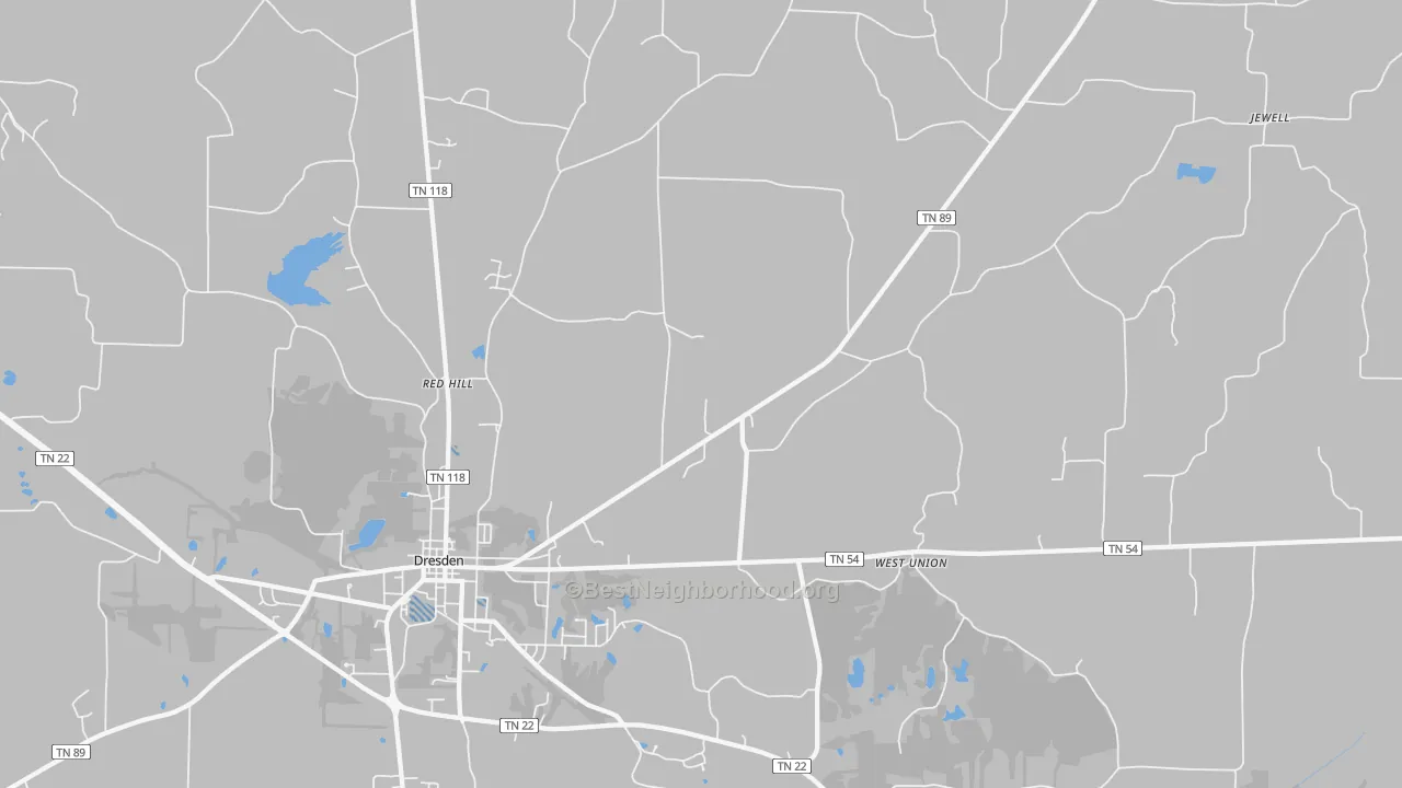 Transit Grade map of Ore Spring, TN