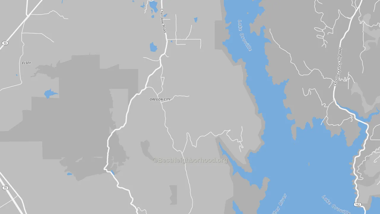 Transit Grade map of Oregon City, CA