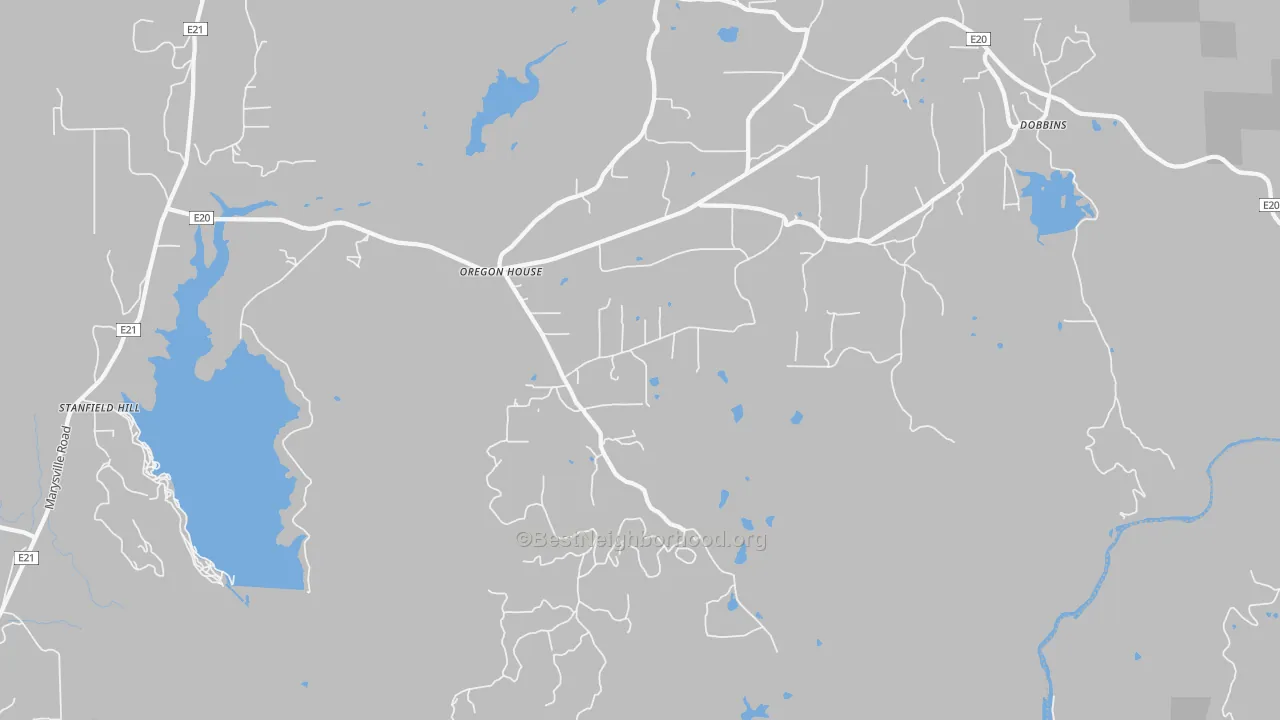 Transit Grade map of Oregon House, CA