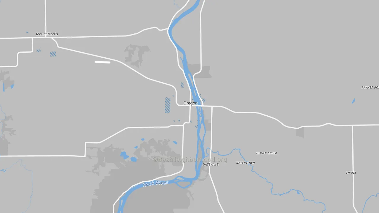 Transit Grade map of Oregon, IL