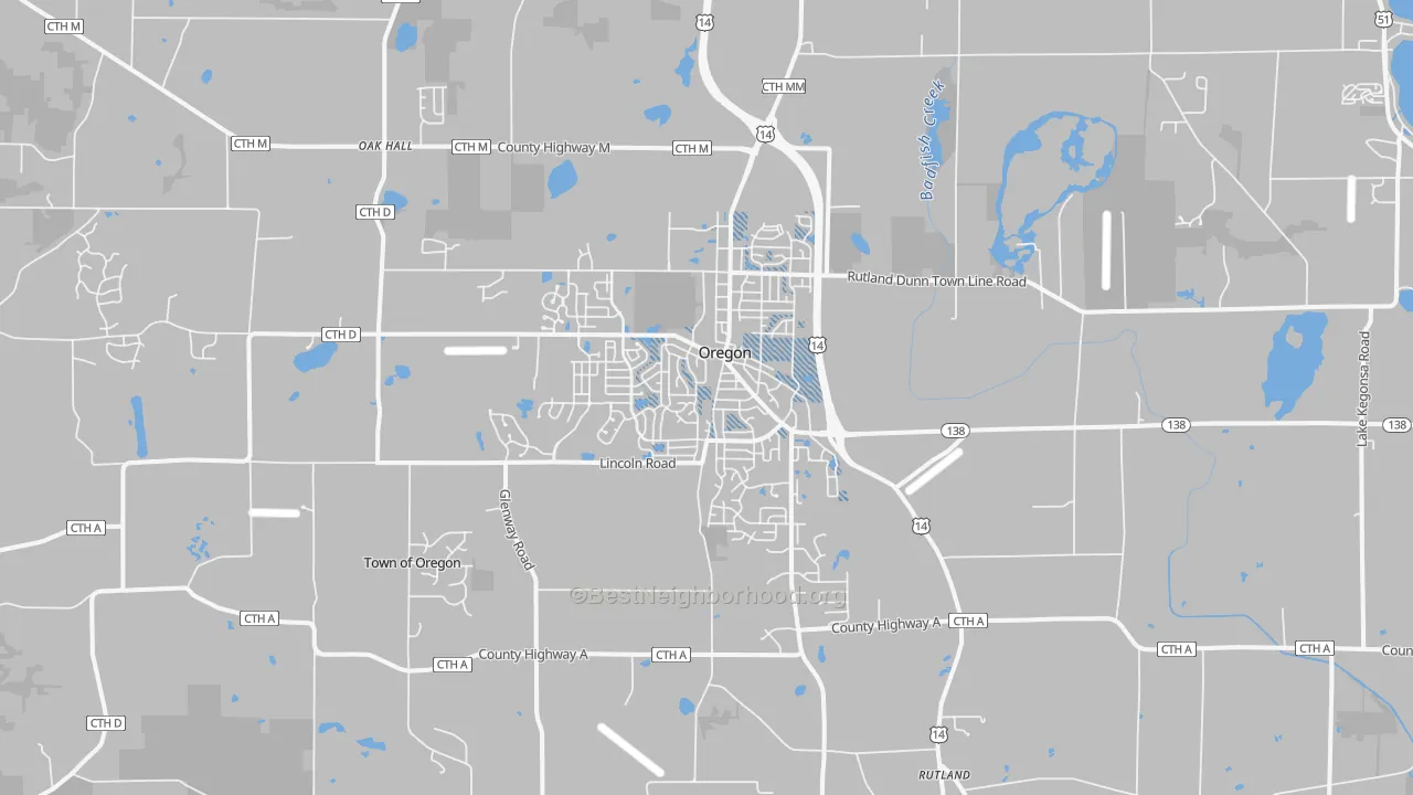 Transit Grade map of Oregon, WI