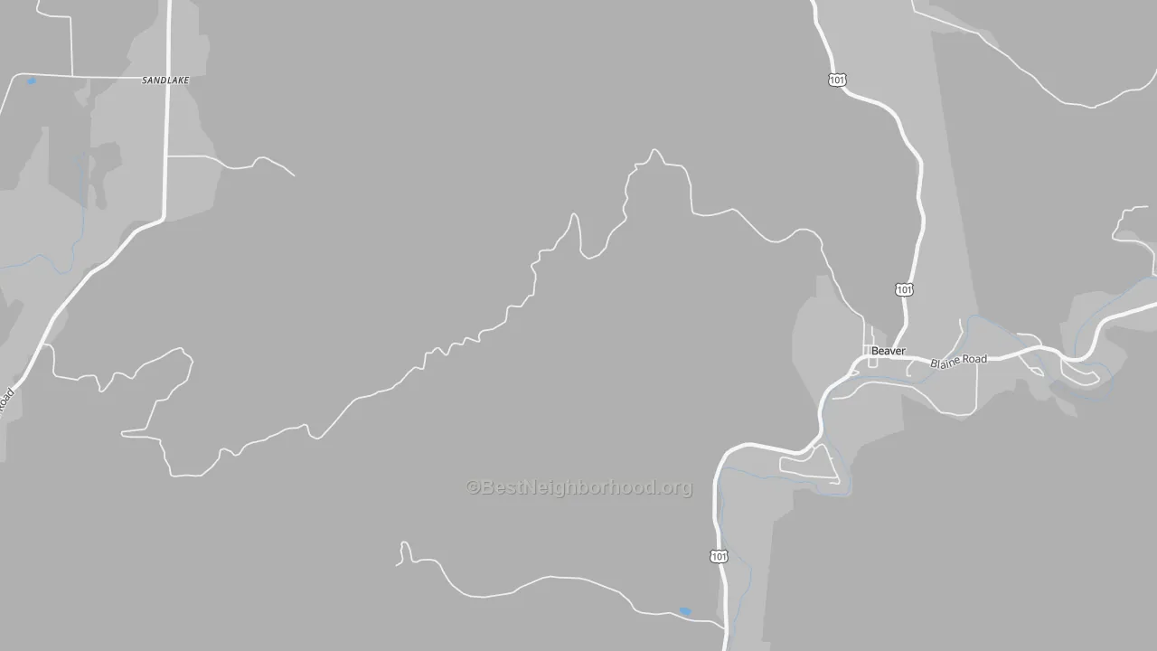 Transit Grade map of Oretown, OR